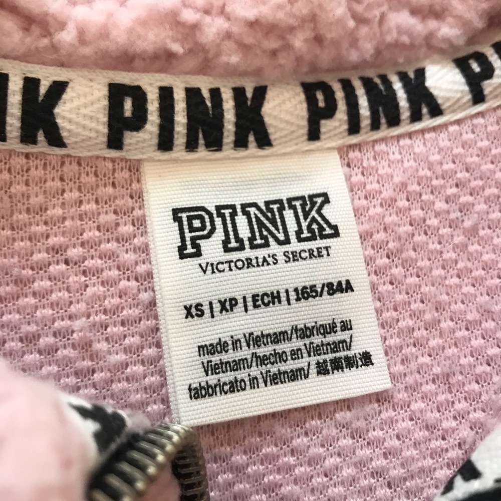 PINK by VS quarter zip sherpa jacket w/ pockets - Picture 4 of 8